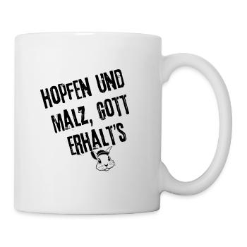 Hopfen und Malz | Redewendung - Tasse - Weiß - Rechts