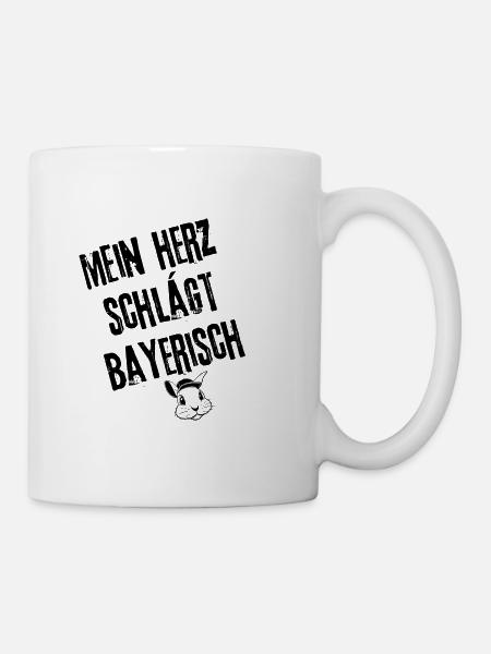 BayernHerzschlag | Redewendung - Tasse - Weiß