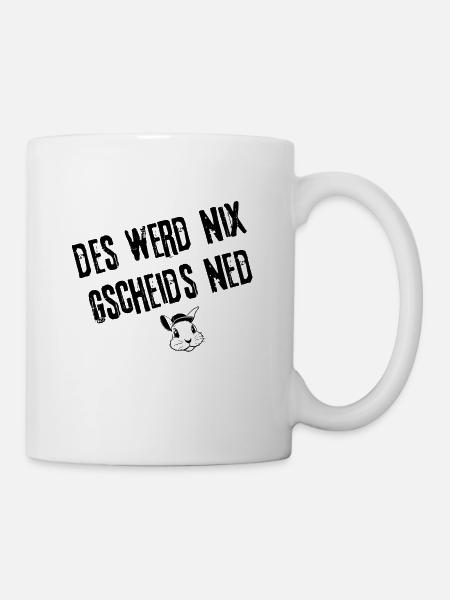 GscheidsNed_Vorhaben | Redewendung - Tasse - Weiß