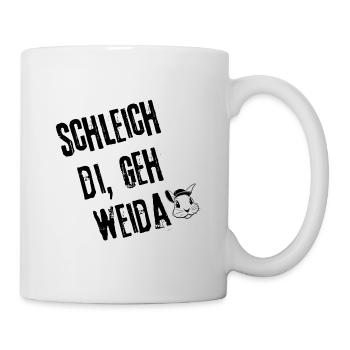 SchleichDi_GehWeida_BayerischeEntschlossenheit | R - Tasse - Weiß - Rechts