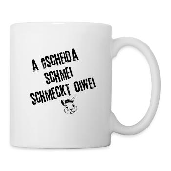 GscheidaSchmei_GeschmackStyle | Redewendung - Tasse - Weiß - Rechts