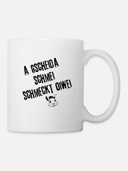 GscheidaSchmei_GeschmackStyle | Redewendung - Tasse - Weiß
