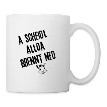 ScheidlBrenntNed_Stylefrei | Redewendung - Tasse - Weiß - Rechts