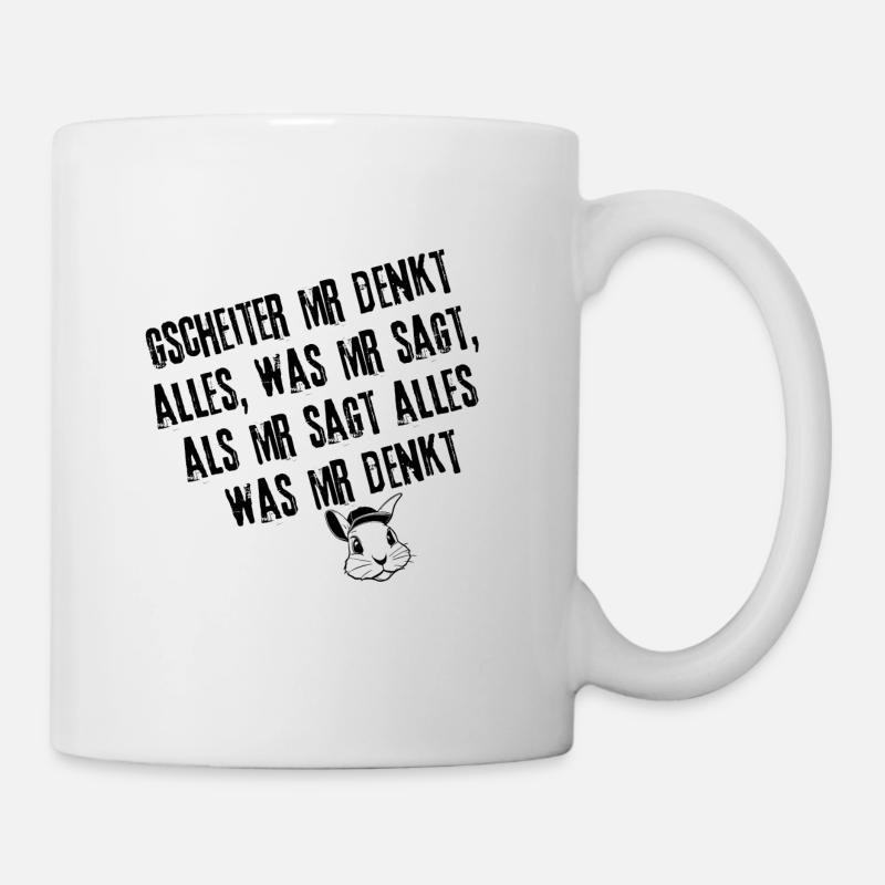 Kluger Kopf | Redewendung - Tasse - Weiß