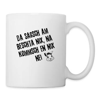 Kluger Schweiger | Redewendung - Tasse - Weiß - Rechts