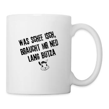 Schwäbische Lebensweisheit | Redewendung - Tasse - Weiß - Rechts