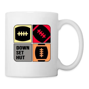 American Football Tackle Quarterback Football Time - Mug - white - Right