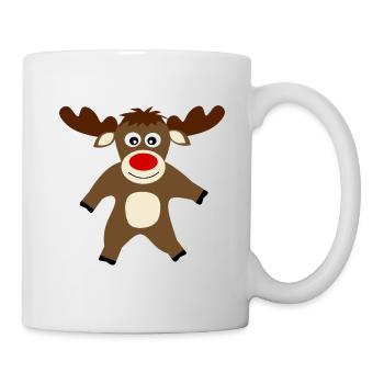 Rentier Elche Geschenkideen Weihnachten - Tasse - Weiß - Rechts