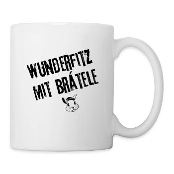Wunderfitz mit Brätele | Redewendung - Tasse - Weiß - Rechts