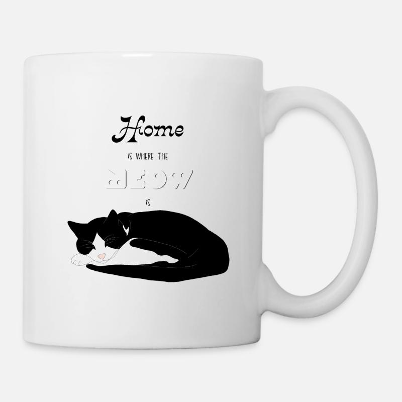 Home is where the meow is - Mug - white