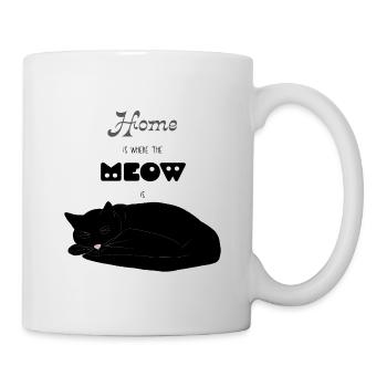 La maison est là où se trouve le miaulement - Mug blanc - blanc - Droite
