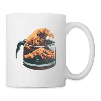 Japanese The Great Wave of Coffee Kanagawa - Mug - white - Right