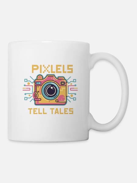Pixels Tell Tales - Camera Illustration - Mug - white