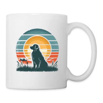 Golden Retriever Vintage Sunset light - Mug - white - Right