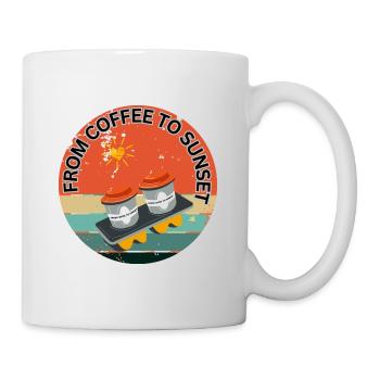 FROM COFFEE TO SUNSET - Tasse - Weiß - Rechts