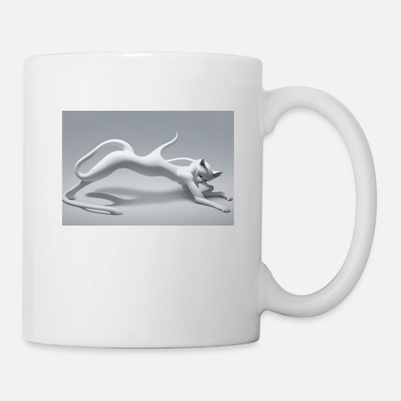 Abstract Cat Artwork - Mug - white