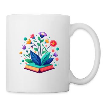 « Fusion enchanteresse : un étalage littéraire - Mug blanc - blanc - Droite