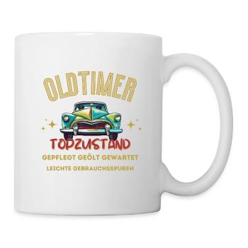 Anniversaire des années de voiture ancienne - Mug blanc - blanc - Droite