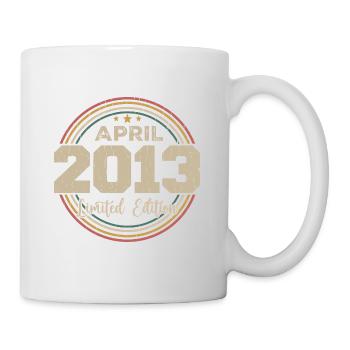 April 2013 Geburtstagsgeschenk April 2013 Retro - Tasse - Weiß - Rechts