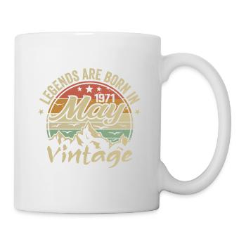 Mai 1971 Cadeau Anniversaire 1971 Vintage 1971 - Mug blanc - blanc - Droite