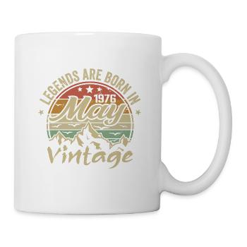 Mai 1976 Geburtstagsgeschenk 1976 Jahrgang 1976 - Tasse - Weiß - Rechts