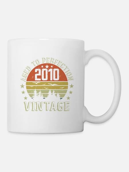 2010 Jahrgang Geboren 2010 Geburtstagsgeschenk 2010 - Tasse - Weiß