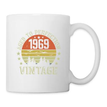 1969 Jahrgang Geboren 1969 1969 Geburtstagsgeschenk - Tasse - Weiß - Rechts