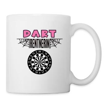 Dart Rentnerin Darterin Rente Ruhestand Darts Frau - Tasse - Weiß - Rechts