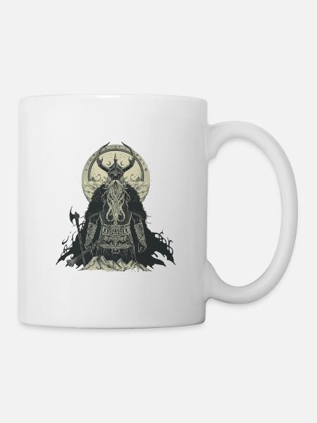 Odin Norse God Viking Warrior Mythology Valhalla - Mug - white
