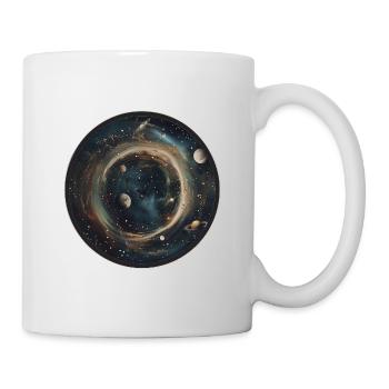 Cosmic Dance: Celestial Solar System Astronomy - Mug - white - Right