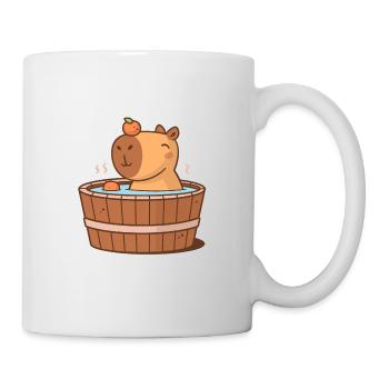 Capybara dans le jacuzzi - Mug blanc - blanc - Droite