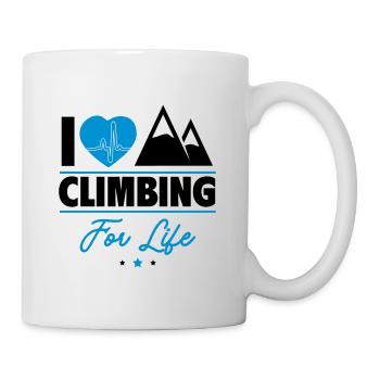 I love climbing – Made for life - Mug - white - Right