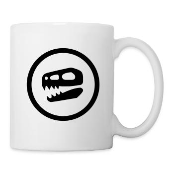 Dinosaurier Schädel Geschenk - Tasse - Weiß - Rechts