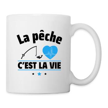 la pêche c est la vie,Pêche,Pêcheur,pêcheur - Mug blanc - blanc - Droite