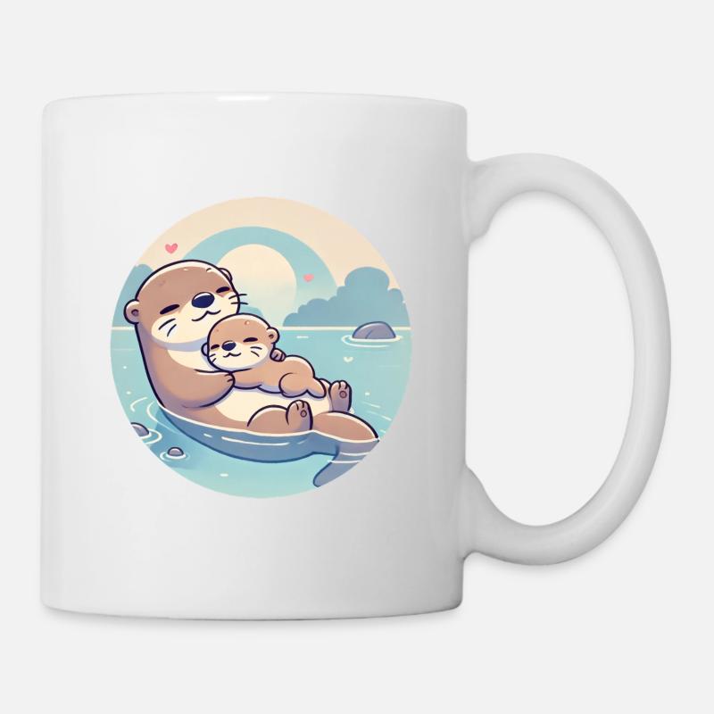 Loutre - Loutre amoureuse - Mug blanc - blanc