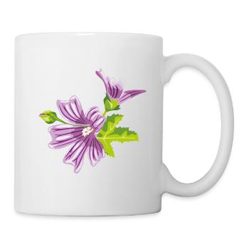 Bouquet of purple wildflowers - Mug - white - Right