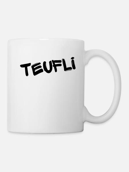 TEUFLI – T-shirt Anti-Flic Verlan Rap Français - Mug blanc - blanc