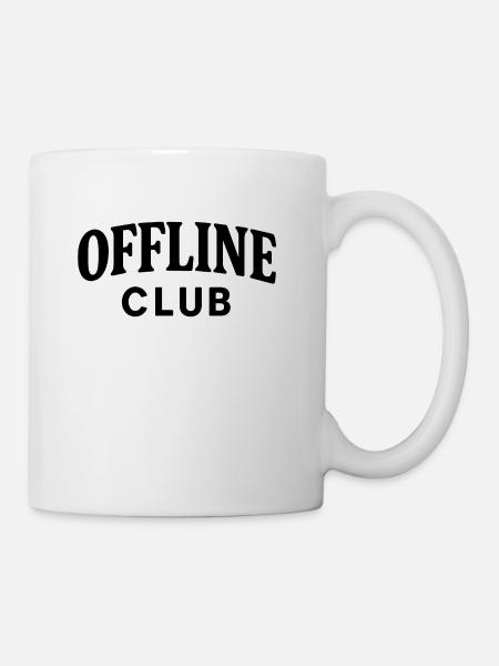 Offline Club – Minimalist statement shirt for - Mug - white