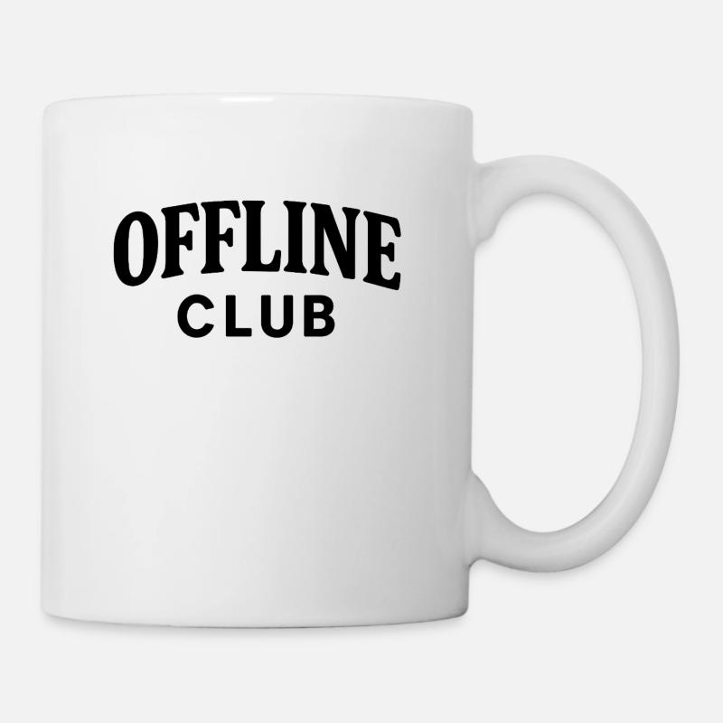 Offline Club – Minimalist statement shirt for - Mug - white