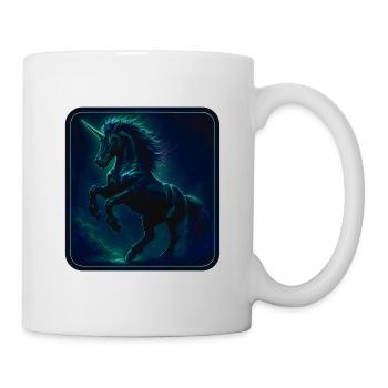 Dark mystical unicorn - Mug - white - Right