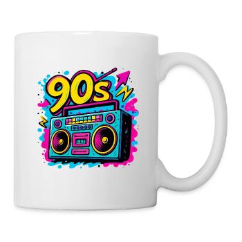 Boombox der 90er - Tasse - Weiß - Rechts