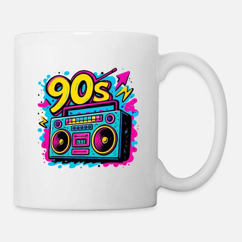 Boombox der 90er - Tasse - Weiß