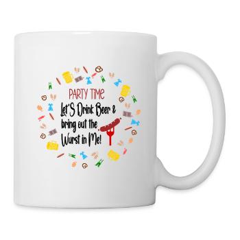 Deutsche Party Lass uns Bier trinken (W2) - Tasse - Weiß - Rechts