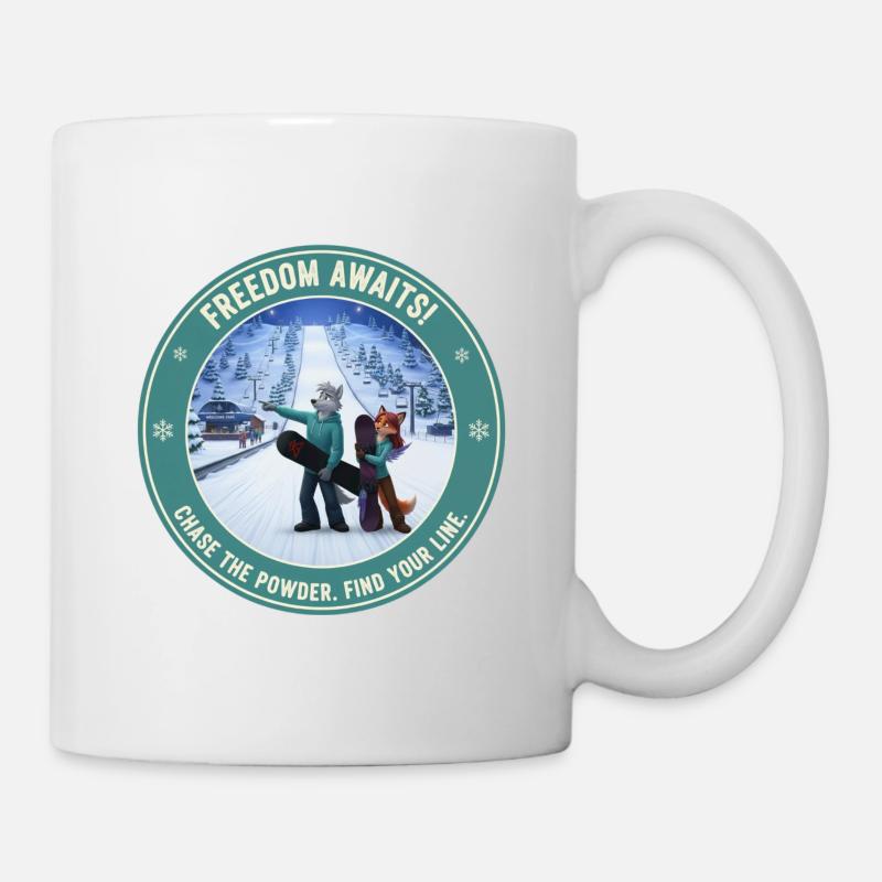 Fursona Snowboard - Tasse - Weiß