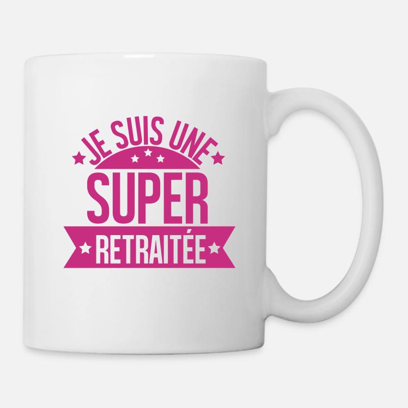 je suis une super retraitée - Mug blanc - blanc