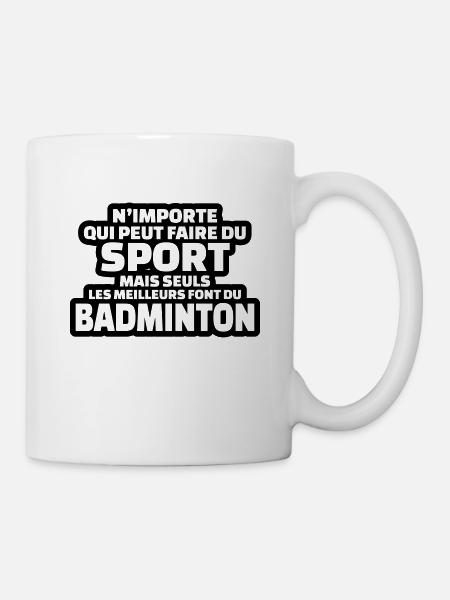 seuls les meilleurs font du badminton - Mug blanc - blanc