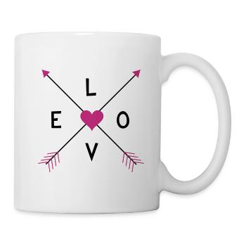 Love-Ethno Pfeile - Tasse - Weiß - Rechts