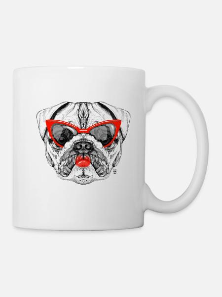 Pug Lady - Mug blanc - blanc