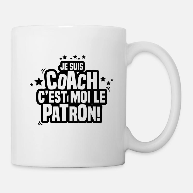 je suis coach c'est moi le patron - Mug blanc - blanc