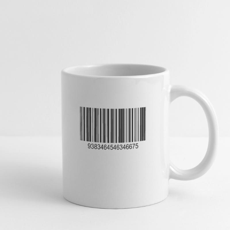 Code barres / code-barres en noir avec des chiffres Mug blanc